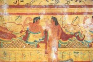 CEREALI E LEGUMI, OLIO, VINO E VERDURE, MA ANCHE CARNI, PESCI E FORMAGGI: L’ISTITUTO DI STUDI SULLE CIVILTÀ ITALICHE E DEL MEDITERRANEO ANTICO DEL CNR SVELA IL MENÙ DEGLI ANTICHI ETRUSCHI. UNA DIETA TIPICA DELLA CULTURA GASTRONOMICA MEDITERRANEA