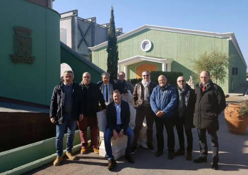 I vertici di Castello Banfi con i ricercatori della Fondazione Mach