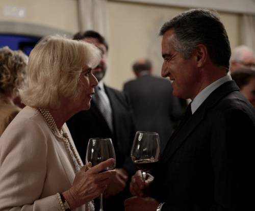 Camilla Parker Bowles con Giovanni Manetti di Fontodi, nel Chianti Classico