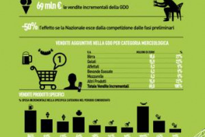Calcio e consumi: se l’Italia arrivasse in finale agli Europei 2016, possibili 145 milioni di euro di spesa aggiuntiva in food & beverage, soprattutto birra, gelati, affettati, bevande e mozzarelle. Così Iri - Information Resources per Coop Italia
