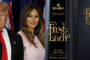 Tra omaggio e stunt promozionale, nella zona di nascita di Melania Trump quattro viticoltori sloveni creano il &ldquo;First Lady&rdquo;, 300 bottiglie di Blaufr&auml;nkisch in purezza con linea annessa di salumi tipici e creme di bellezza. Che finiscono sold out