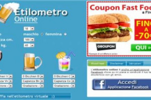 L&rsquo;ETILOMETRO? ADESSO E&rsquo; ANCHE ON-LINE, E CALCOLA IL TASSO DI ALCOL, IN MANIERA APPROSSIMATIVA E SENZA GROSSA ATTENDIBILITA&rsquo;, BASANDOSI SU PARAMETRI COME ETA&rsquo;, PESO, BICCHIERI BEVUTI E GRADAZIONE DELLA BEVANDA