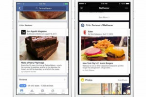 Dopo gli Instant Articles, Facebook guarda al mondo dell’editoria gastronomica: via all’accordo con le più importanti testate di food Usa per rilanciare le recensioni ai ristoranti di New York e San Francisco direttamente sulle pagine dei ristoranti