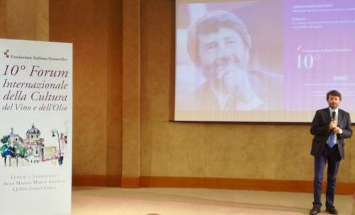 Il Ministro dei Beni Culturali, Dario Franceschini, al  Forum della Cultura del Vino e dell’Olio di Fondazione Italia Sommelier e Bibenda