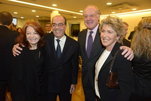 Bedy e Gianmarco Moratti con Paolo e Francesca Scaroni
