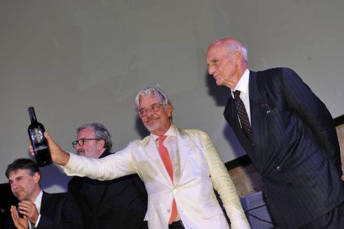 Giancarlo Giannini e Philippe Leroy, i “capitani” dei vini italiani e francesi