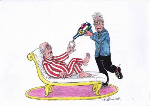 Monti serve Napolitato di Forattini