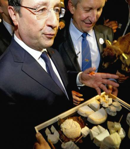 Il Presidente Francese Hollande appassionato di formaggi