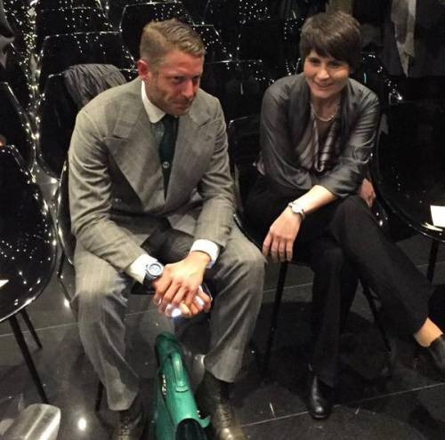 Lapo Elkann con Samantha Cristoforetti