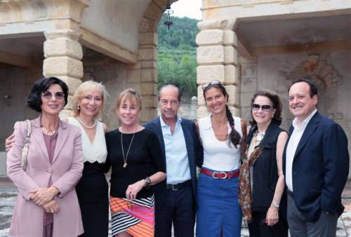 Valerie Biden Owens Fedriga Bindi e Marjorie Margolies con Marilisa Allegrini, Ettore Riello presidente di VeronaFiere e Giovanni Mantova dg Veronafiere