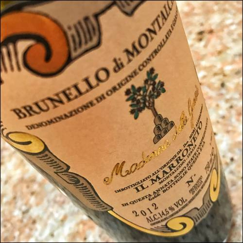 Il Brunello di Montalcino Madonna delle Grazie 2012 del Marroneto tra i campioni del Centro