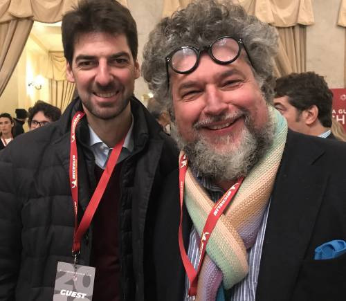 Massimiliano Alajmo con il criticoAndrea Grignaffini
