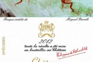 Chateau Mouton Rothschild svela l&rsquo;etichetta per l&rsquo;annata 2012: raffigura due arieti sulle zampe posteriori che si scontrano, opera dell&rsquo;artista catalano Miquel Barcel&ograve; ed &egrave; stato scelto personalmente dalla Baronessa Philippine de Rothschild