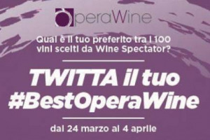 SI AVVICINA &ldquo;OPERA WINE&rdquo; (5 APRILE, A VERONA), CON LE MIGLIORI 100 CANTINE DEL BELPAESE, SELEZIONATE DALLA CELEBRE RIVISTA USA &ldquo;WINE SPECTATOR&rdquo;, IN COLLABORAZIONE CON VINITALY INTERNATIONAL. E LA MIGLIORE SI SCEGLIE SU TWITTER CON #BESTOPERAWINE