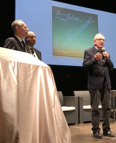 Padoan sul palco di Benvenuto Brunello 2018 a Montalcino