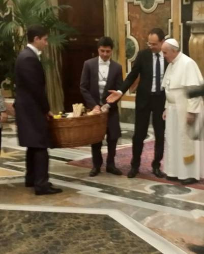 Il cesto regalato al Papa dalla Coldiretti