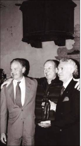 Piero Antinori con Luigi Veronelli e Giorgio Pinchiorri