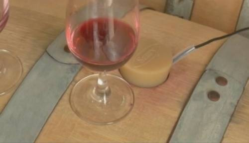 Una delle barriques sonore di a Viñas Inéditas, in Cile