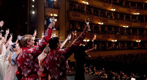Ecco il brindisi sul palco del Teatro della Scala, con le bollicine Bellavista