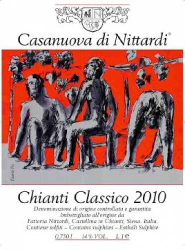 Dario Fo anche pittore: questa è l’etichetta del Chianti Classico Casanuova di Nittardi 2010