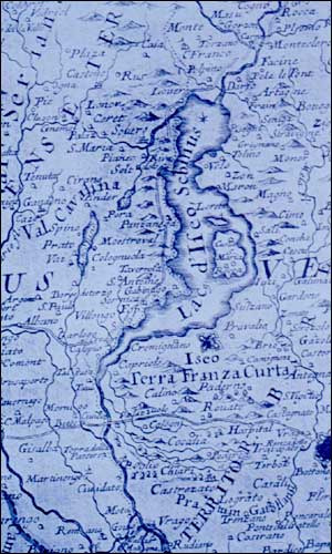 La Franciacorta in una vecchia carta