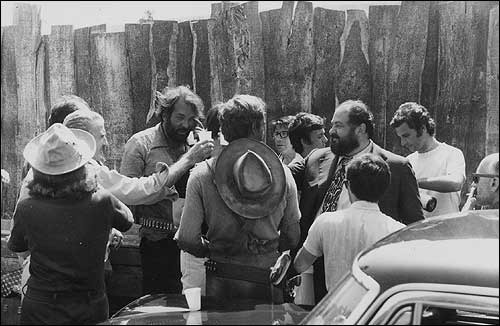 Italo Zingarelli sul set con Terence Hill e Bud Spencer
