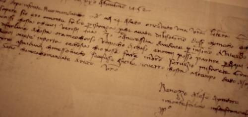 La lettera di Benozzo Gozzoli, importante artista del rinascimento italiano, da Montefalco, patria del Sagrantino