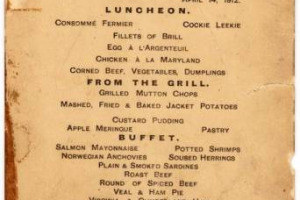 Ricordate il menu dell’ultimo pranzo a bordo del Titanic, salvato da un passeggero di prima classe? Ieri è stato venduto in asta a New York per 88.000 dollari (la stima iniziale era di 50.000-70.000) dalla casa d’aste online Lion Heart Autographs