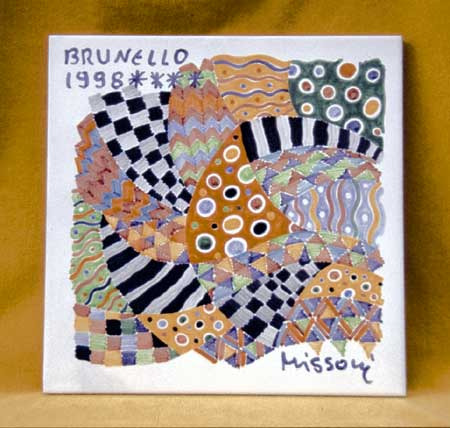 La piastrella realizzata da Ottavio Missoni