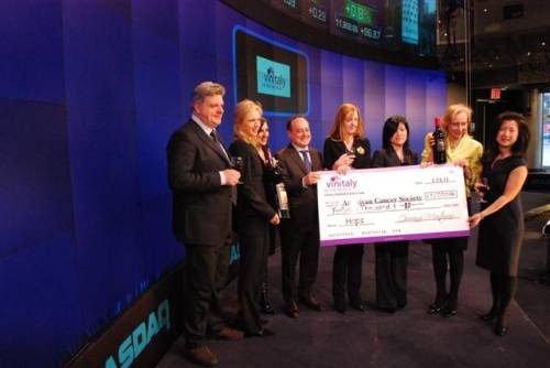 45.000 dollari da Vinitaly ad American Cancer Society