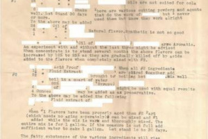 IN UN DOCUMENTO DEL 1943 LA RICETTA ED IL PROCEDIMENTO SEGRETO DELLA COCA COLA: RITROVATO DA UN ANTIQUARIO DELLA GEORGIA, LA FORMULA È ADESSO IN VENDITA SU EBAY, BASE D’ASTA 5 MILIONI DI EURO. MA LA MULTINAZIONALE DI ATLANTA SPEGNE GLI ENTUSIASMI ...