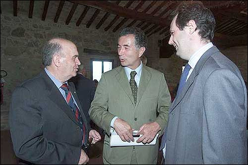 Ezio Rivella, Gianni Zonin e Sitta, direttore della Coldiretti di Siena