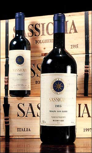 Il Sassicaia della Tenuta San Guido, altro mito del vino italiano tra i migliori brand del vino al mondo