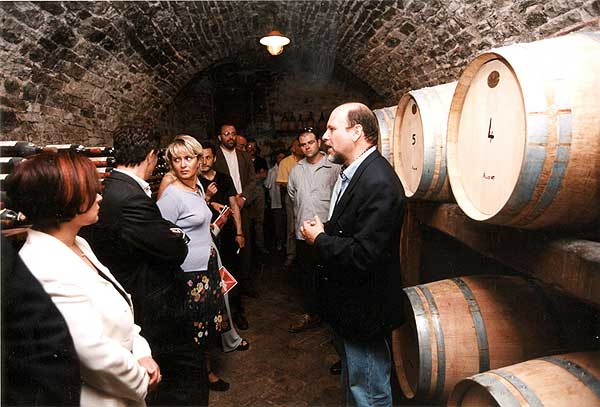 Turisti in cantina