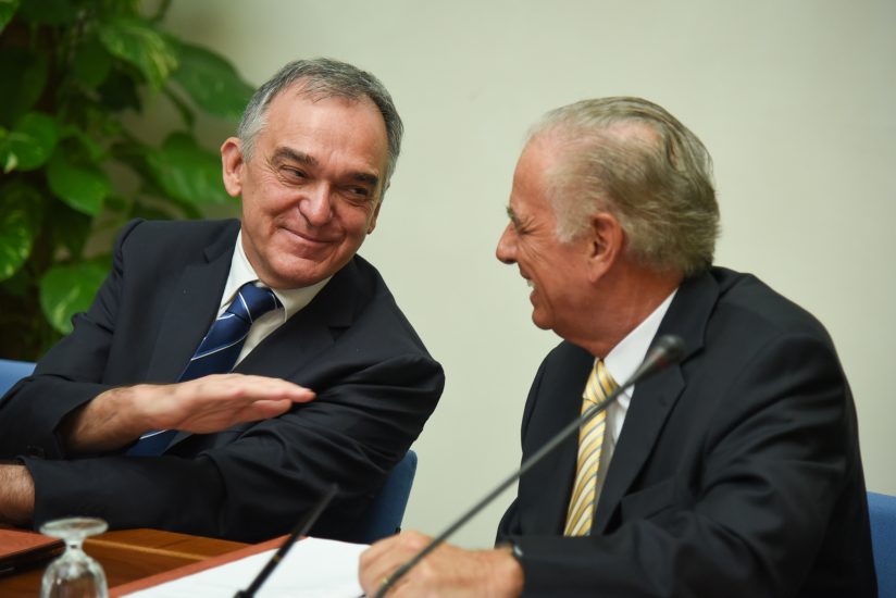 Il presidente della Regione Enrico Rossi con l’imprenditore Argentino Alejandro Bulgheroni