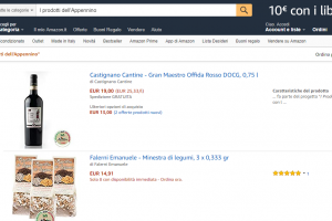 Vini e prodotti agroalimentari delle zone colpite dal terremoto del 2016 in vendita online su Amazon