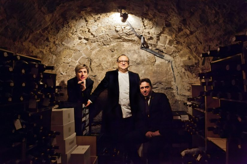 Gabriella Cicero, Ciccio Sultano ed il sommlier del Duomo Antonio Currò