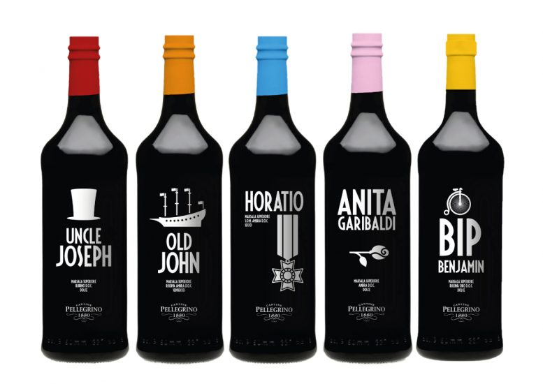 Le bottiglie della Marsala Revolution di Cantine Pellegrino
