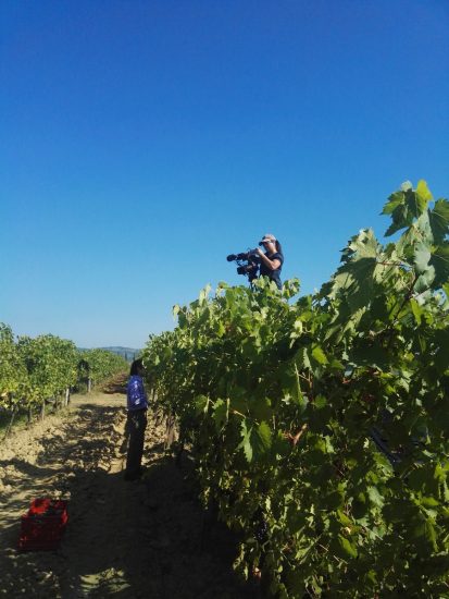 Le riprese ad Argiano del documentario su Handel