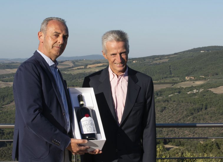 Andrea Machetti, ad Mastrojanni, con Riccardo Illy