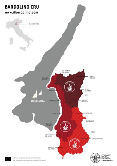 La Rocca, Montebaldo e, Sommacampagna, i Cru del Bardolino