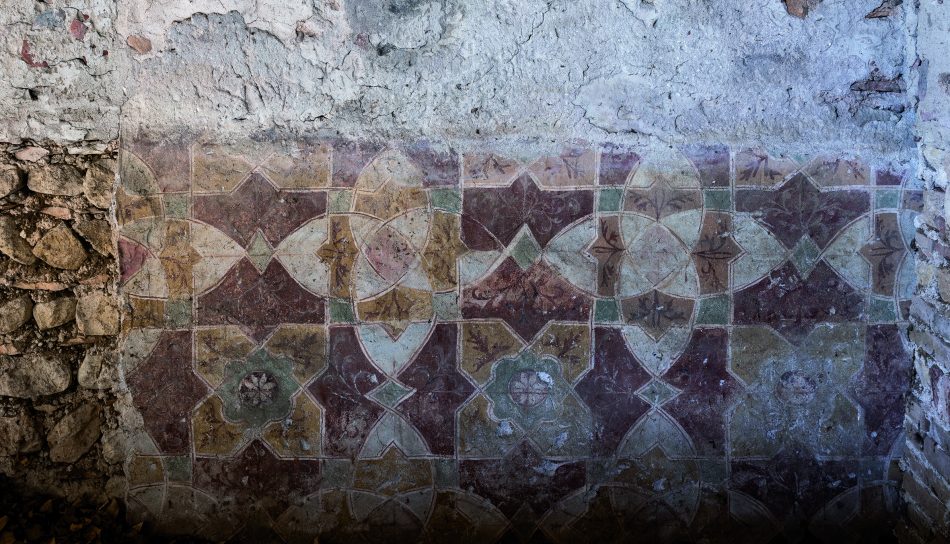 Tracce di affreschi di epoca Romana a Villa de Buris