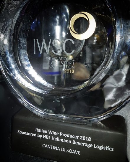 La Cantina di Soave premiata ieri a Londra 
