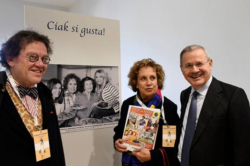 Philippe Daverio e Rosanna Vaudetti alla tavola rotonda sul cibo e la cultura della Fipe