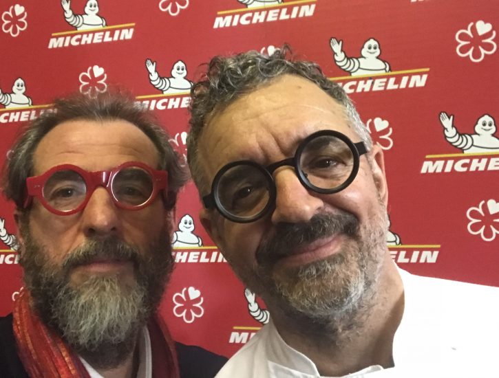 Mauro Uliassi con Alessandro Regoli, direttore WineNews