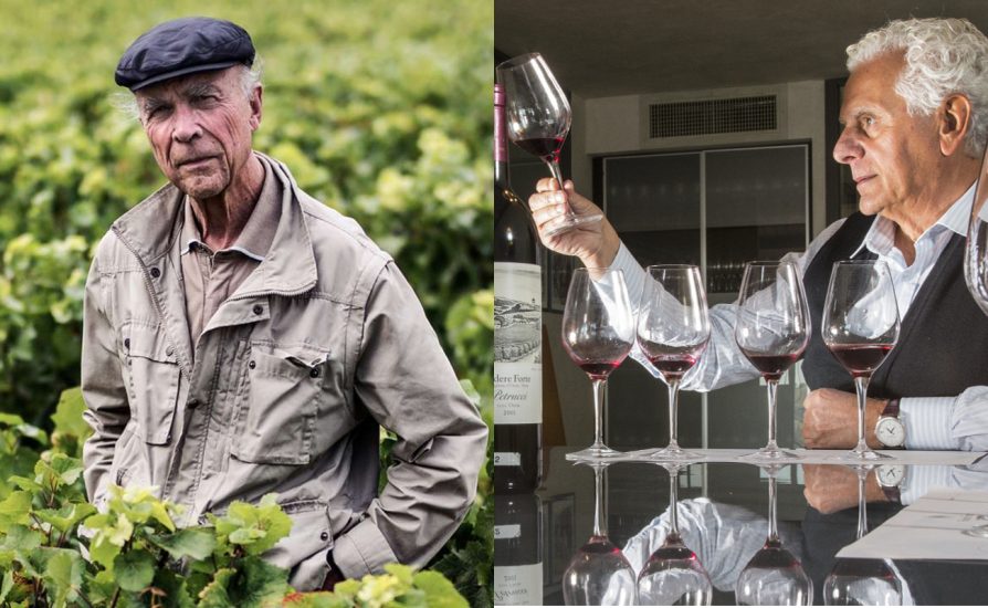 Il co-proprietario di Domaine Romanee Conti Aubert de Villaine, con il patron di Podere Forte, Pasquale Forte