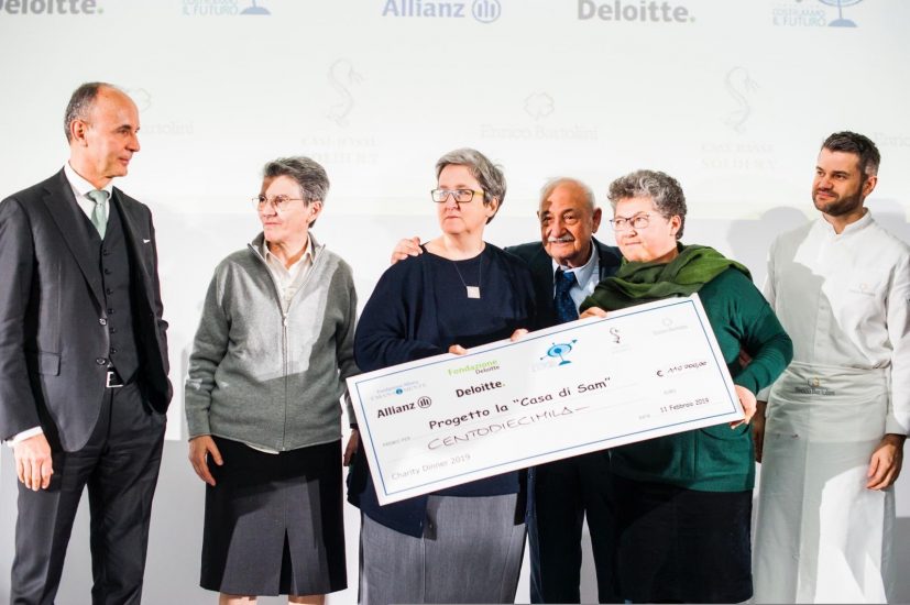 Anche charity senza clamore, per Soldera, qui nell’ultimo evento a Milano, l’11 febbraio