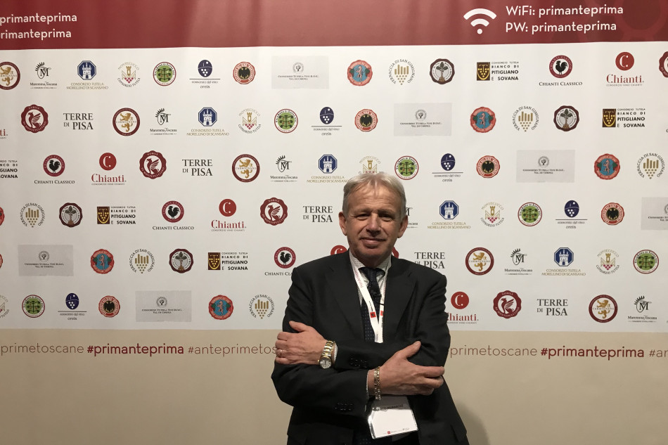 L’assessore all’Agricoltura della Regione Toscana Marco Remaschi a PrimAnteprima 2019, via ufficiale della Tuscany Wine Week