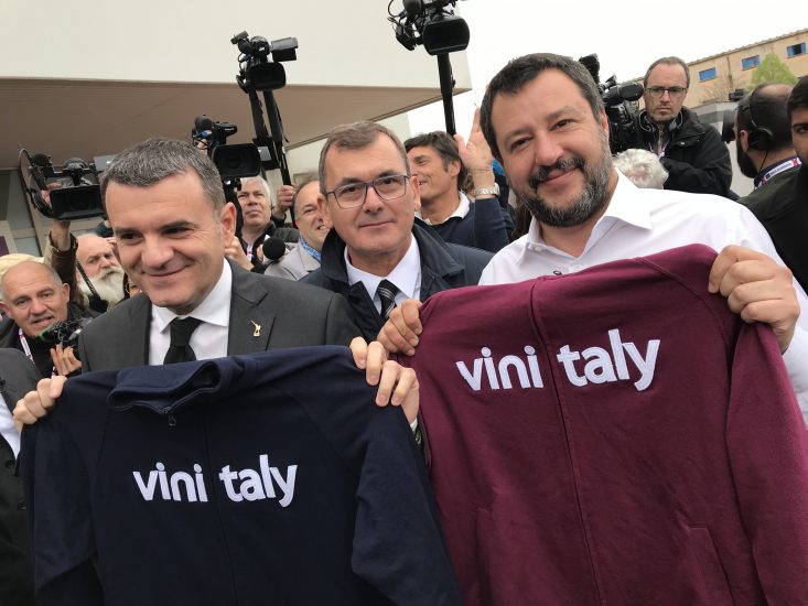 Il vicepremier Matteo Salvini a Vinitaly