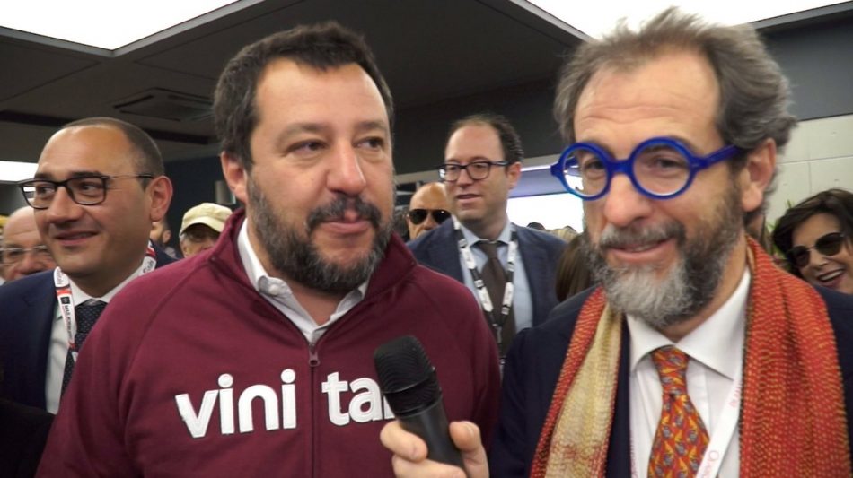 Il vicepremier Matteo Salvini a Vinitaly intervistato da WineNews